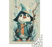 Puzzle Da 1000 Pezzi Per Adolescenti Magical Penguin Wizard Puzzle Per Adulti Giocattolo Decorazione Da Parete Arte Da Parete Offerta Come Regalo Per Tutta La Famiglia 52x38cm/1000pcs