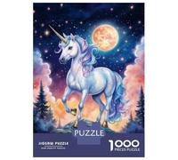 Puzzle Da 1000 Pezzi Per Adolescenti Magical Unicorn Under The Moonlight Puzzle Per Adulti Gioco Pratico Decorazione Da Parete Offerta Come Regalo Per Tutta La Famiglia 52x38cm/1000pcs
