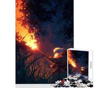 Puzzle da 1000 pezzi per adolescenti Mago con torcia nella foresta oscura Giocattoli antistress Regali per donne Uomini Gioco impossibile Interessante riduzione dello stress Dimensioni 38x26cm