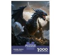 Puzzle Da 1000 Pezzi Per Adolescenti Majestic Dragon on Stone Steps Puzzle Per Adulti Giochi Per Famiglie Regali Per Donne Aiuta L'esercizio Del Cervello 52x38cm/1000pcs