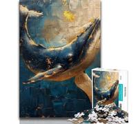 Puzzle da 1000 pezzi per adolescenti Majestic Fantasy Whale per adulti e adolescenti 1000 pezzi antistress sfida difficile migliora l'amore tra coppie (38x26cm)
