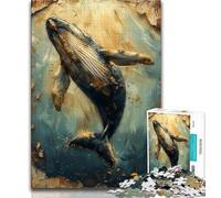 Puzzle da 1000 pezzi per adolescenti Majestic Fantasy Whale, puzzle da 1000 pezzi, attività per famiglie, divertimento a casa, regalo di compleanno, regali da viaggio (dimensioni 75x50cm)