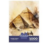 Puzzle Da 1000 Pezzi Per Adolescenti Majestic Giza Pyramids Puzzle Per Adolescenti Giocattolo Decorazione Da Parete Corsa Di Velocità Manuale Compleanno 52x38cm/1000pcs