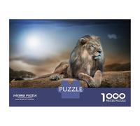 Puzzle Da 1000 Pezzi Per Adolescenti Majestic Lion Resting on A Rock Puzzle Per Adulti Giocattolo Decorazione Da Parete Regali Per Donne Compleanno E Regali Unici 52x38cm/1000pcs