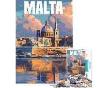 Puzzle da 1000 pezzi per adolescenti Malta giochi divertenti giocattoli che creano dipendenza per coltivare la pazienza regali per donne e uomini divertenti e umoristici (dimensioni 38x26cm)