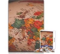 Puzzle da 1000 pezzi per adolescenti, mappe, poster, gioco educativo per famiglie, migliora la memoria, regalo di compleanno, dimensioni 38x26cm