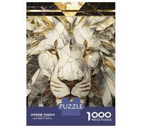 Puzzle Da 1000 Pezzi Per Adolescenti Marble And Gold Lion Head Art Puzzle Per Adulti Gioco Per Famiglie Assemblaggio Di Modelli Regali Unici Per Compleanni E Occasioni Speciali 38x26cm/1000pcs
