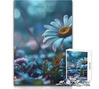 Puzzle da 1000 pezzi per adolescenti, margherita blu in un campo, giocattolo, gioco intellettuale, vacanze a casa, ammazzare il tempo, regali di Babbo Natale segreto, dimensioni 50x75cm