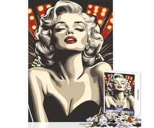 Puzzle da 1000 pezzi per adolescenti Marilyn Monroe Pop Art Giocattolo educativo Regali di Babbo Natale segreto Gioco rompicapo Aiuta il cervello a esercitare Dimensioni 38x52cm