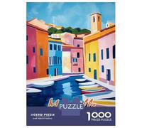 Puzzle Da 1000 Pezzi Per Adolescenti Marseille Canal Painting Puzzle Per Adulti Gioco Pratico Decorazione Murale Regali Per Amici E Familiari 38x26cm/1000pcs