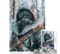 Puzzle da 1000 pezzi per adolescenti Maschera antigas post-apocalittica Giocattoli antistress Ottimi regali e giocattoli Gioco pratico Interessante riduzione dello stress Dimensioni 38x52cm