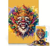 Puzzle da 1000 pezzi per adolescenti,maschera balinese Barong,vestibilità perfetta,gioco artistico per la mente,regalo,momento di relax,gioco,Natale,svago,arte (38x26cm)