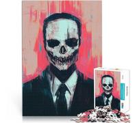 Puzzle da 1000 pezzi per adolescenti Maschera da teschio in tuta giochi divertenti per famiglie Regalo di compleanno, regali, arte murale 75x50cm