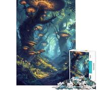 Puzzle da 1000 pezzi per adolescenti "Mattina nella foresta dei funghi" - Sfida educativa - Decorazione da parete - Gioco rilassante - Adatto a persone dai 14 anni in su (38x26cm)