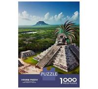 Puzzle Da 1000 Pezzi Per Adolescenti Mayan Pyramid with Feathered Headdress Puzzle Antistress Ma Divertente E Spiritoso Regali Unici Per Compleanno E Natale 70x50cm/1000pcs