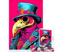 Puzzle da 1000 pezzi per adolescenti Medico della peste con illustrazione di fiori Giocattoli antistress Ottimo regalo per giochi Giochi divertenti Difficili e stimolanti Dimensioni 38x26cm