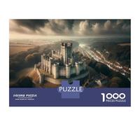 Puzzle Da 1000 Pezzi Per Adolescenti Medieval Castle in England Puzzle Giochi Divertenti Corsa Di Velocità Manuale Regali Unici Per Compleanno 52x38cm/1000pcs