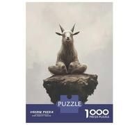Puzzle Da 1000 Pezzi Per Adolescenti Meditating Goat on A Cliff Puzzle Giocattolo Decorazione Da Parete Sfida Difficile Regalo Di Compleanno, Regali, 38x26cm/1000pcs