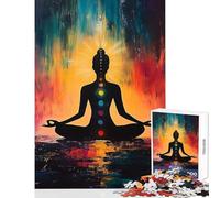 Puzzle da 1000 pezzi per adolescenti,meditazione sui chakra,pittura fai da te,giocattoli,regalo di compleanno,giochi per famiglie,con pezzi completamente interconnessi di forma casuale,38x52cm