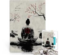 Puzzle da 1000 pezzi per adolescenti Meditazione Zen nella Natura Difficile Duro con pezzi completamente interconnessi di forma casuale 38x26cm