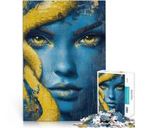Puzzle da 1000 pezzi per adolescenti Medusa con serpenti Difficile da completare ma divertente e umoristico Interazione genitore-figlio 52x38cm