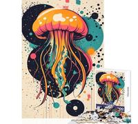 Puzzle da 1000 pezzi per adolescenti Meduse Arte astratta Giocattoli antistress Regali di Babbo Natale segreto Giochi educativi Migliorare l'amore tra coppie Dimensioni 50x75cm