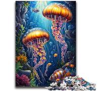 Puzzle da 1000 pezzi per adolescenti Meduse dell'oceano, allena il tuo cervello e le tue mani, regali di compleanno unici per età 14+ 50X75CM
