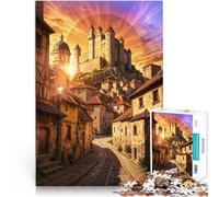 Puzzle da 1000 pezzi per adolescenti Meraviglia medievale Giochi educativi Decorazione della casa con poster abbinato e foglio di quiz 75x50cm
