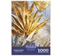 Puzzle Da 1000 Pezzi Per Adolescenti Metallic Leaf Harmony Puzzle Per Adolescenti Gioco Pratico Un'opera D'arte Regali Unici Per Compleanno E Natale 38x26cm/1000pcs