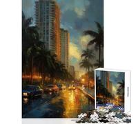Puzzle da 1000 pezzi per adolescenti Miami Beauty USA Giocattoli antistress Idee regalo Gioco pratico Collezione di artisti Belle arti Dimensioni 38x52cm