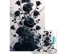 Puzzle da 1000 pezzi per adolescenti Midnight Bloom puzzle da 1000 pezzi per la decorazione della casa giocattolo sfida impegnativa regalo di Natale e compleanno (38x52cm)