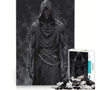 Puzzle da 1000 pezzi per adolescenti: Mietitore dagli occhi cremisi - Sentinella oscura della morte, gioco educativo, decorazione da parete, per rafforzare l'amore tra le coppie 38x52cm