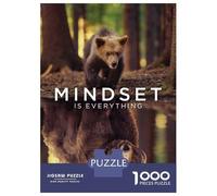 Puzzle Da 1000 Pezzi Per Adolescenti Mindset Is Everything Bear Puzzle Per Adulti Gioco Per Famiglie Divertente E Spiritoso Regali Di Natale E Compleanno 38x26cm/1000pcs