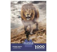 Puzzle Da 1000 Pezzi Per Adolescenti Mindset Lion Vs Man Puzzle Per Adulti Gioco Rompicapo Assemblaggio Di Modelli Regali Di Compleanno E Unici 38x26cm/1000pcs