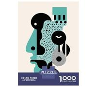 Puzzle Da 1000 Pezzi Per Adolescenti Minimalist Abstract Face - Modern Geometric Art Puzzle Per Adulti Giocattoli Antistress Sfida Difficile Impegnativo Da Completare 52x38cm/1000pcs