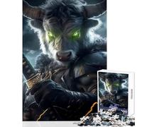 Puzzle da 1000 pezzi per adolescenti Minotauro Guerriero Animale delle Highlands Decorazione per la casa Giocattoli Regali per donne Uomini Giochi divertenti Sfida educativa Dimensioni 38x26cm