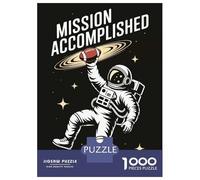 Puzzle Da 1000 Pezzi Per Adolescenti Mission Accomplished Astronaut Football in Space Puzzle Per Adulti Gioco Pratico Regali Per Donne Per Compleanno, Natale 52x38cm/1000pcs