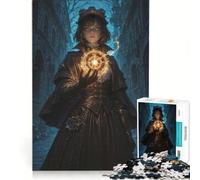 Puzzle da 1000 pezzi per adolescenti: Misteriosa incantatrice steampunk decorazione da parete passatempo ideale per le vacanze per rafforzare l'amore tra le coppie 38x26cm