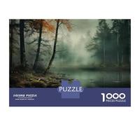 Puzzle Da 1000 Pezzi Per Adolescenti Misty Forest Lake Scene Puzzle Per Adulti Gioco Pratico Vacanza A Casa Passa Il Tempo Aiuta Ad Allenare Il Cervello 38x26cm/1000pcs