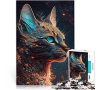 Puzzle da 1000 pezzi per adolescenti Mito del gatto Savannah Allena il tuo cervello e le tue mani è ideale come regalo per tutta la famiglia 75x50cm