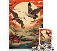 Puzzle da 1000 pezzi per adolescenti Mitologia Gru giapponese Decorazione per la casa Giocattoli Opere d'arte Regalo Giochi divertenti Allena il tuo cervello e le tue mani Dimensioni 50x75cm