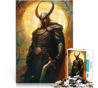 Puzzle da 1000 pezzi per adolescenti Mitologia norrena di Loki Gioco impegnativo e gioco in famiglia Migliorare l'amore tra le coppie 38x26cm