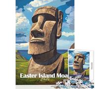 Puzzle da 1000 pezzi per adolescenti Moai dell'Isola di Pasqua giocattoli fai da te regali di Babbo Natale segreto gioco educativo per compleanno Natale dimensioni 38x26cm