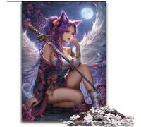 Puzzle da 1000 pezzi per adolescenti, modello Anime Fox Girl, impegnativo e difficile, con pezzi completamente interconnessi e di forma casuale (dimensioni 50x75cm)