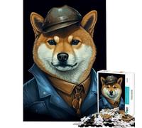 Puzzle da 1000 pezzi per adolescenti modello Blue Collar Shiba sfida di intelligenza giocattolo educativo che stimola la memoria regalo di compleanno (dimensioni 38x26cm)