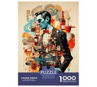 Puzzle Da 1000 Pezzi Per Adolescenti Modern Bartender Art Print Puzzle Per Adulti Giochi Rilassanti Vacanza A Casa Passatempo Impegnativo Da Completare 38x26cm/1000pcs