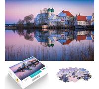 Puzzle da 1000 pezzi per adolescenti Monastero nello specchio Gioco intellettuale giocattolo Lista dei desideri con Babbo Natale 38x26cm