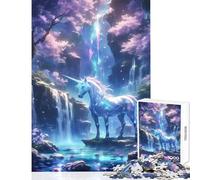 Puzzle da 1000 pezzi per adolescenti Mondo degli unicorni Decorazione per la casa Giocattoli Regali di Babbo Natale segreto Gioco educativo Aiuta il cervello Esercizio Dimensioni 38x26cm