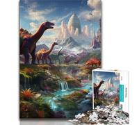 Puzzle da 1000 pezzi per adolescenti, mondo dei dinosauri, giochi educativi, decorazione per la casa, regalo di compleanno, regali, arte murale 38X26CM