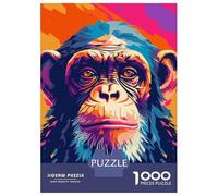 Puzzle Da 1000 Pezzi Per Adolescenti Monkey Animal Pop Art Puzzle Per Adulti Giocattoli Antistress Decorazione Da Parete Regali Unici Per Compleanno E Natale 70x50cm/1000pcs